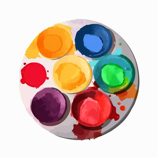 Paint Palette Clipart: 4K & Vector in Minimalist Art Style – IMAGELLA