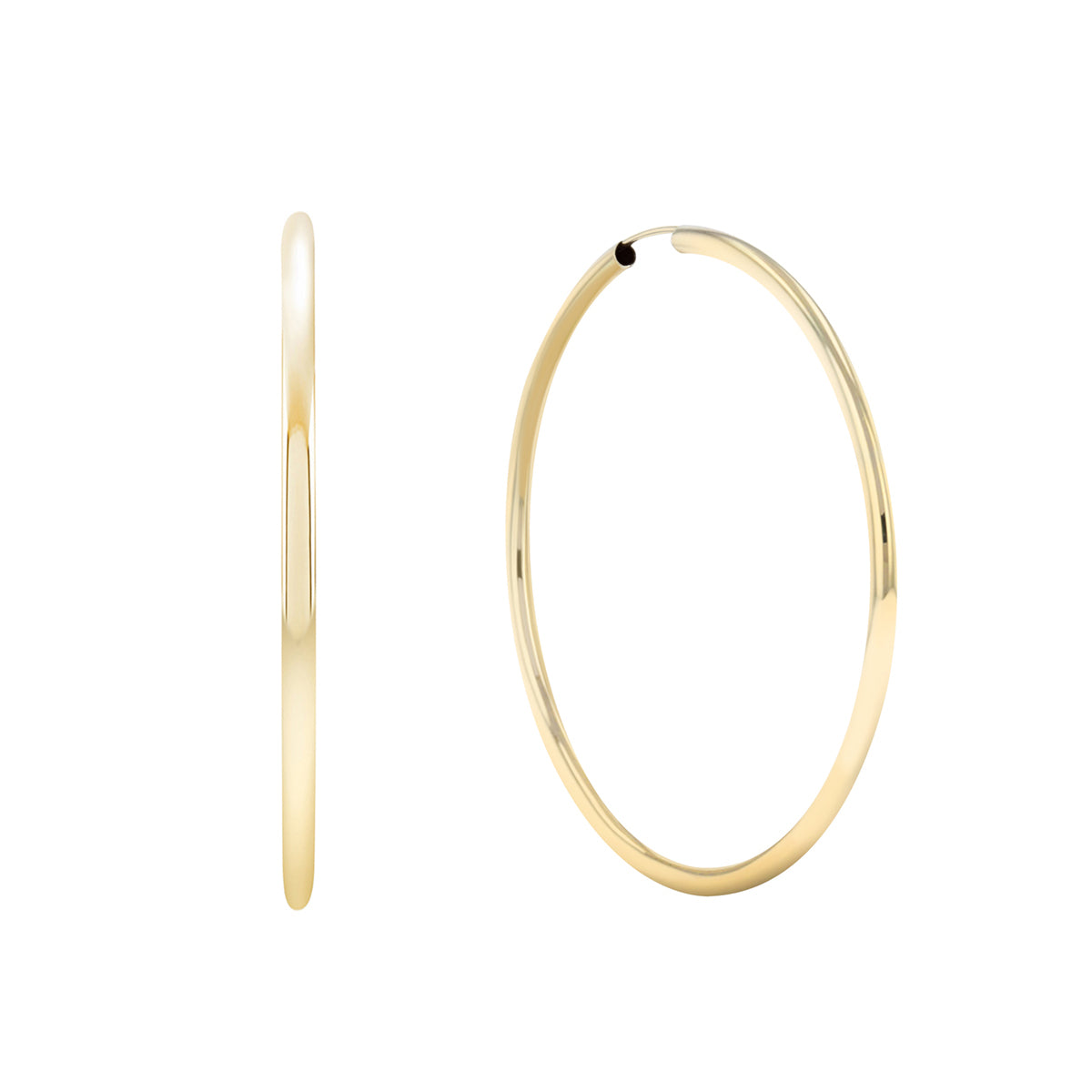 18ct yellow gold oval hoop earrings | Cerrone Jewellers