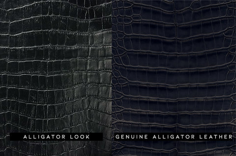 Genuine alligator leather vs Alligator look leather