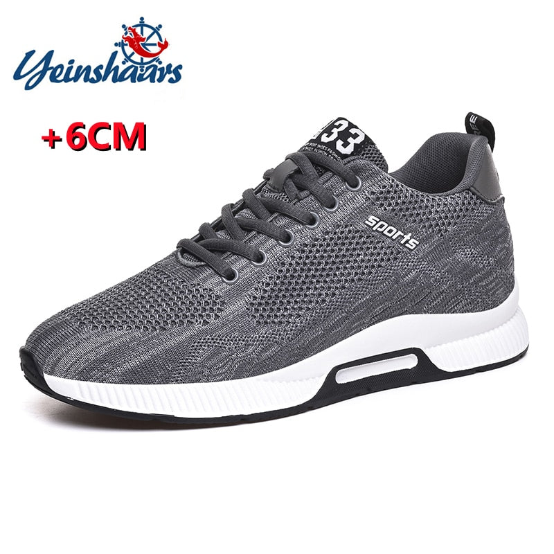 Elevator Shoes Men Sneakers Heightening Shoes Height Increase Shoes Insoles 6CM Man Daily Life Height Increasing Shoes