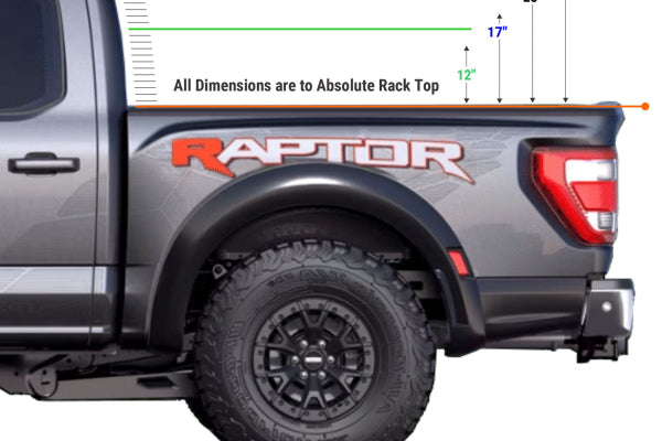 Xtrusion Overland XTR3 Bed Rack for Ford F-150 side view