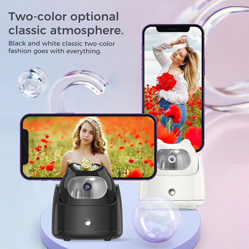 Auto Face Tracking PTZ Phone Holder APP Free AI Face Recognition 360°