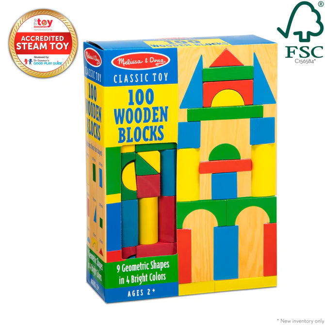 100 Piece Classic Wood Block Set