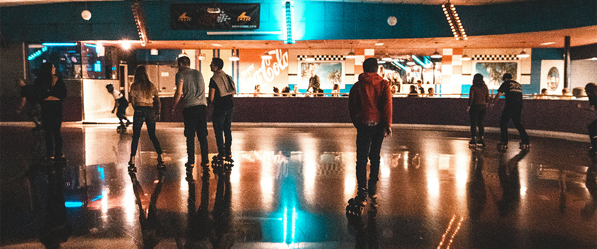 Roller disco skating