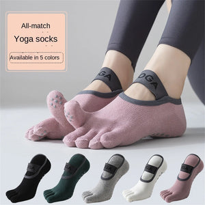 1 pair of women's five finger socks, professional anti slip yoga socks, Pilates fitness socks - Latifa Beauty