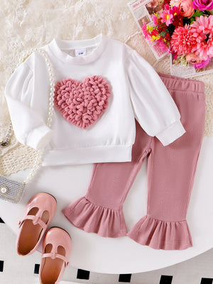 Autumn 0-3 Years Old Girl Baby Comfortable Casual Simple Caring Long-Sleeved Hoodie + Solid Color Pant Set - Latifa Beauty