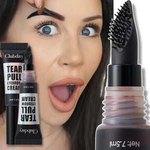 Big Brush Head Tattoo Brow Peel Off Tint Waterproof Semi Permanent Eyebrow Dyeing Up To 3 Days - Latifa Beauty