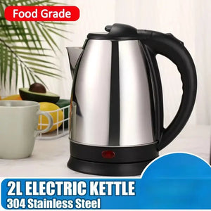 304 Stainless Steel Electric Kettle Portable 2L Coffee Pot Electric Water Heater Teapot 1500W Automatic Power Off kettle Home - Latifa Beauty