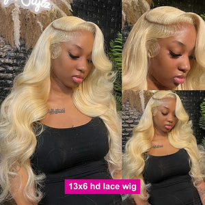613 Hd Lace Frontal Wig 13x6 Blonde Body Wave Human Hair Wigs - Latifa Beauty