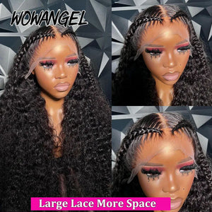34inch 13x6 HD Lace Frontal Wig 250% Curly Water Wave Wig Human Hair Wig - Latifa Beauty