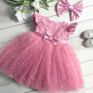 Baby Girls Princess Dress Wedding Party Tutu Prom Gown 1-5 Yrs Kids Birthday Evening Bridesmaid Lace Clothes Children's Dresses - Latifa Beauty