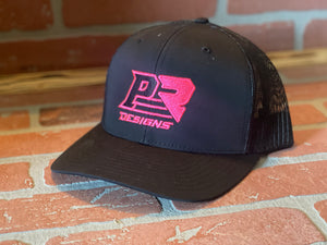 Embroidered Pink PR Designs Trucker Style Snapback - Paisley Rae Designs 