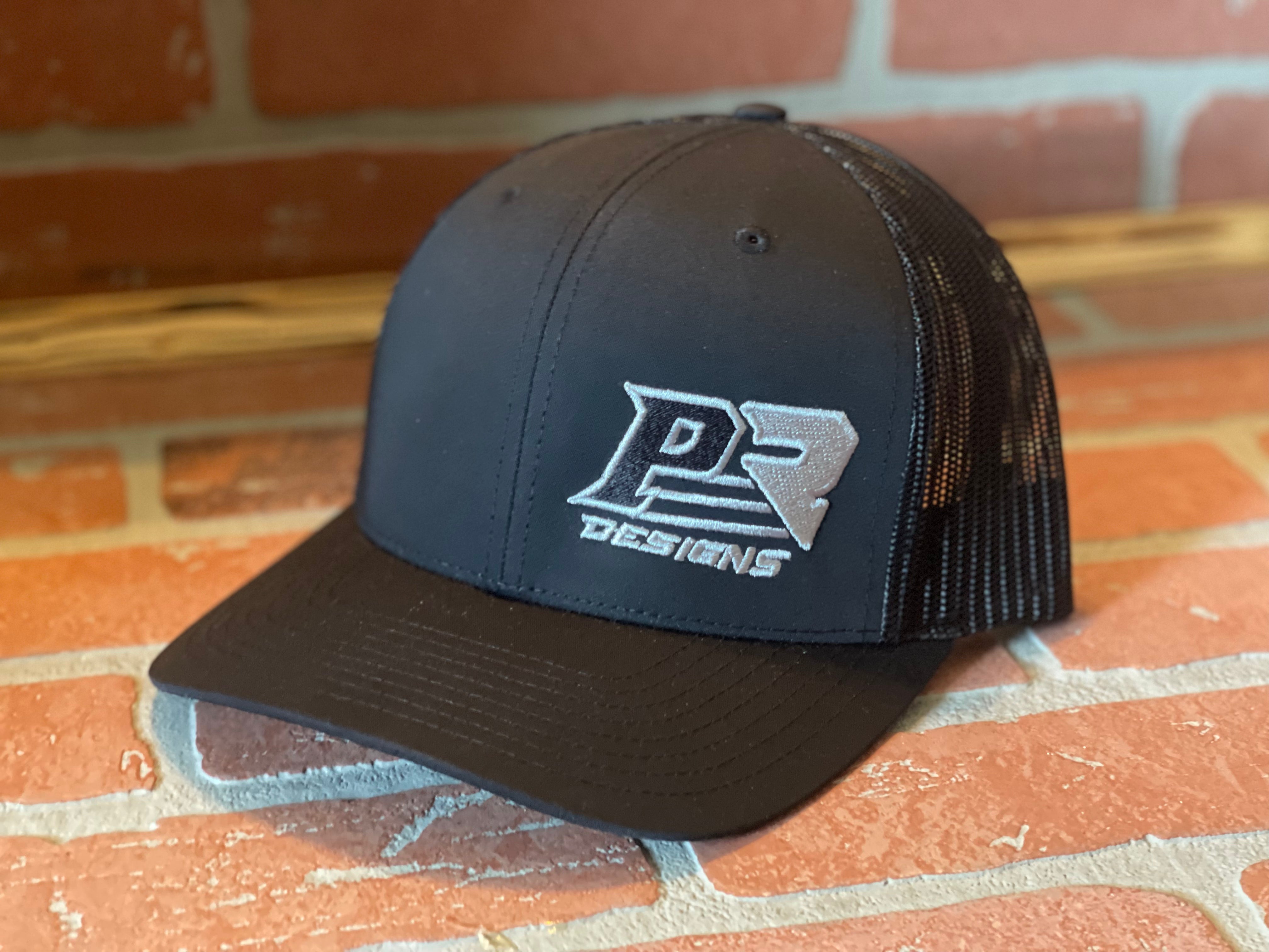 Embroidered Silver PR Designs Offset Trucker Style Snapback