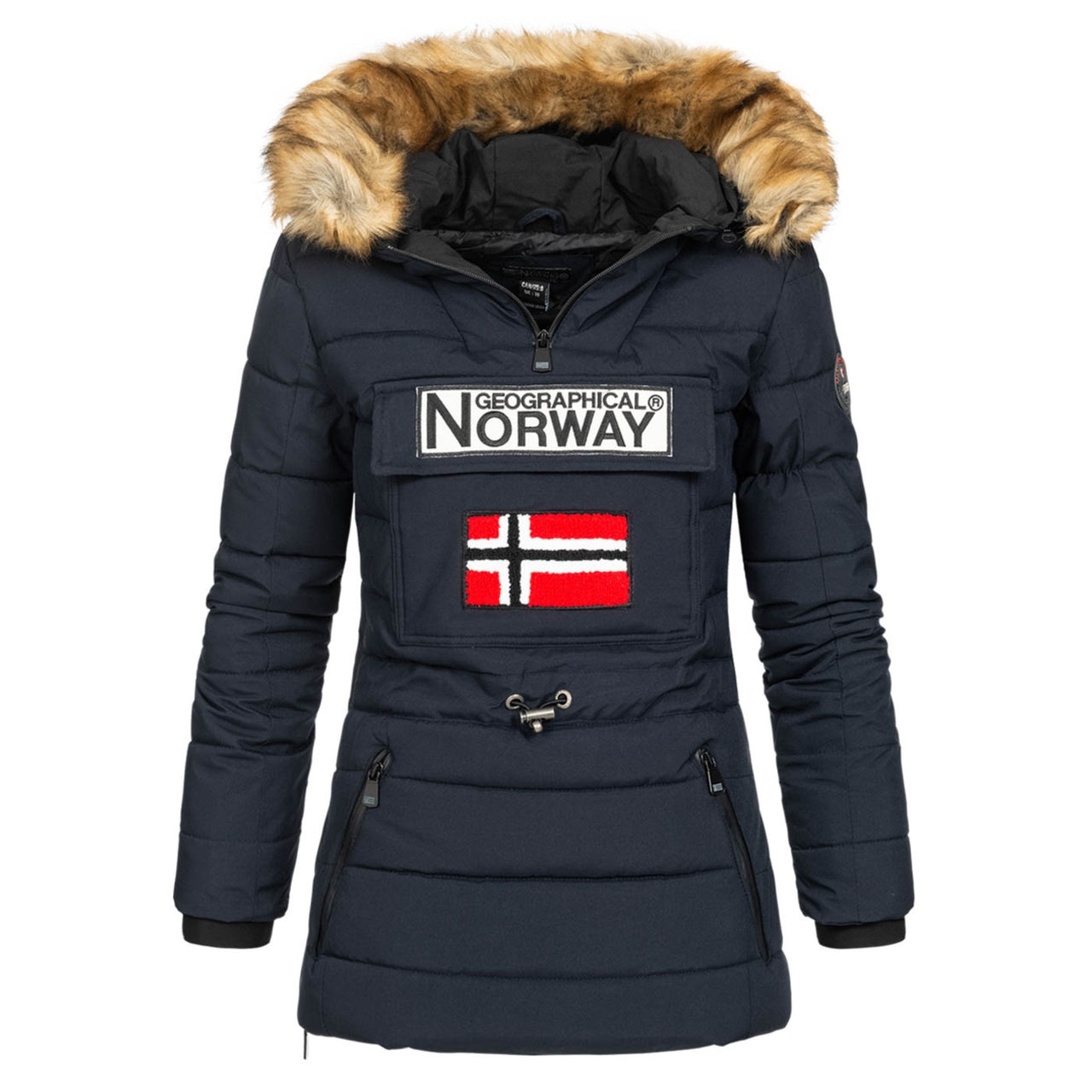 Geographical Norway Upalood Mujer - Forro polar con cremallera y suave  capucha Oliva
