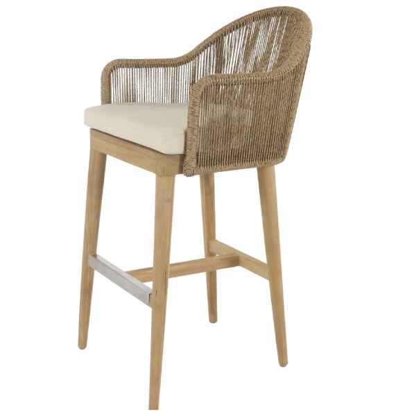 Elevated Outdoor Comfort: The Skyline Design Calixto Barstool Discover the Calixto Barstool from Skyline Design, a quintessential blend of style and functionality for outdoor spaces. Measuring 25.5''W x 22.5''D x 43''H and weighing 29 lbs, this barstool epitomizes modern elegance in outdoor furnishings. It features a sturdy, powder-coated aluminum frame adorned with the distinctive Ecolene Nigerian Twist weaving, presenting a striking visual appeal. Accompanied by a plush cushion in Sunbrella Canvas fabric, the Calixto Barstool is not just a seating option but a statement piece that effortlessly elevates any outdoor bar or high-table setting into a chic and inviting space.  Premium Design and Sustainable Craftsmanship The design of the Calixto Barstool reflects Skyline Design’s commitment to both high-quality craftsmanship and sustainable practices. Constructed with commercial-grade materials, this barstool is built to withstand various outdoor conditions, making it perfect for both residential and commercial environments. The combination of the aluminum frame and the Nigerian Twist weave ensures durability and resistance against the elements. The inclusion of a comfortable, fade-resistant Sunbrella fabric cushion adds to the barstool’s luxurious appeal, marrying functionality with high-end design.  Transforming Outdoor Spaces The Calixto Barstool by Skyline Design is more than just a piece of furniture; it's an essential component in creating a sophisticated outdoor haven. Its elevated height is perfect for poolside bars, outdoor kitchens, or a balcony, providing comfortable and stylish seating. The barstool's contemporary design seamlessly integrates with various outdoor themes, making it a versatile addition to any setting. Whether it’s for casual drinks or formal gatherings, the Calixto Barstool enhances the outdoor experience with its comfort, style, and durability.  Features Elegant design with Nigerian Twist weaving Durable powder-coated aluminum frame Comfortable Sunbrella fabric cushion in Canvas Suitable for both commercial and residential use Weather-resistant, ideal for outdoor environments Non-stackable, emphasizing stability and quality No assembly required, ready for immediate use Adds a touch of sophistication to any outdoor bar or dining area Table of Specifications Feature	Specification Brand	Skyline Design Collection	Calixto Material	Powder-coated Aluminum, Nigerian Twist Weave Finish	Brown; Nigerian Twist Hyacinth Dimensions (WxDxH)	25.5''W x 22.5''D x 43''H Weight	29 lbs Seating Type	Barstool Construction Quality	Commercial Assembly Required	No Use	Commercial and Residential Additional Features	Foam Cushion with Zipper, Non-Stackable Design Warranty	Available (View warranty info)