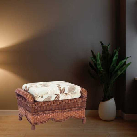 South Sea Rattan Autumn Morning Indoor Wicker Ottoman