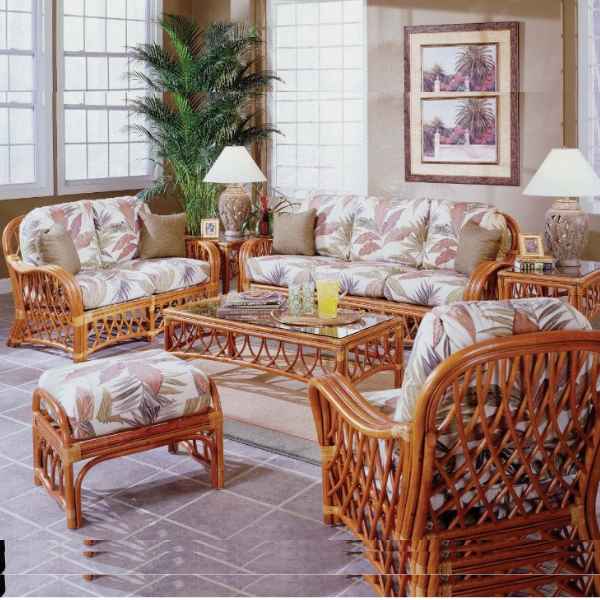 South Sea Rattan Antigua Indoor Living Room Set