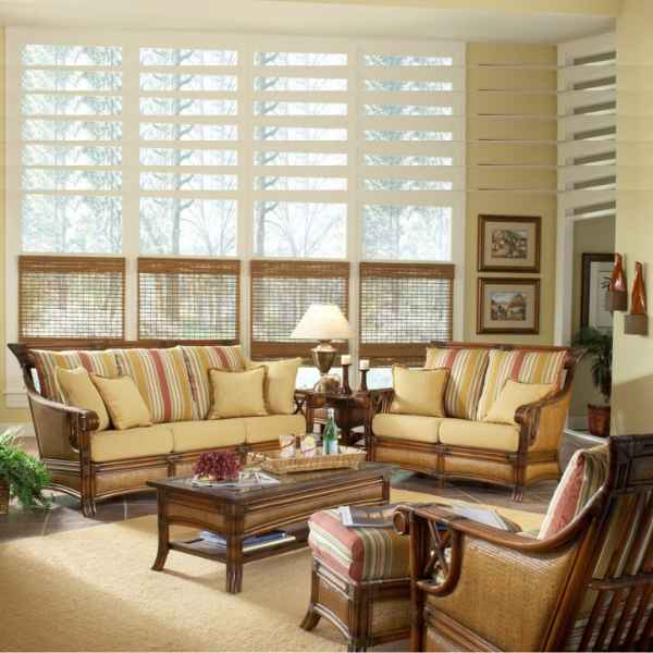 South Sea Rattan Pacifica Indoor Wicker Living Room Set