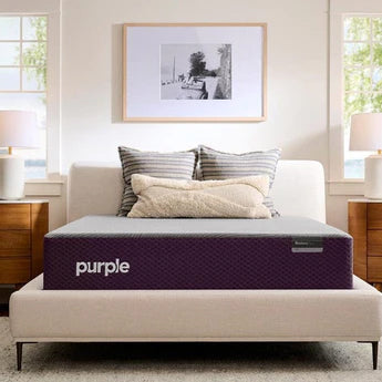 Purple Restore Plus Hybrid mattress in a bedroom