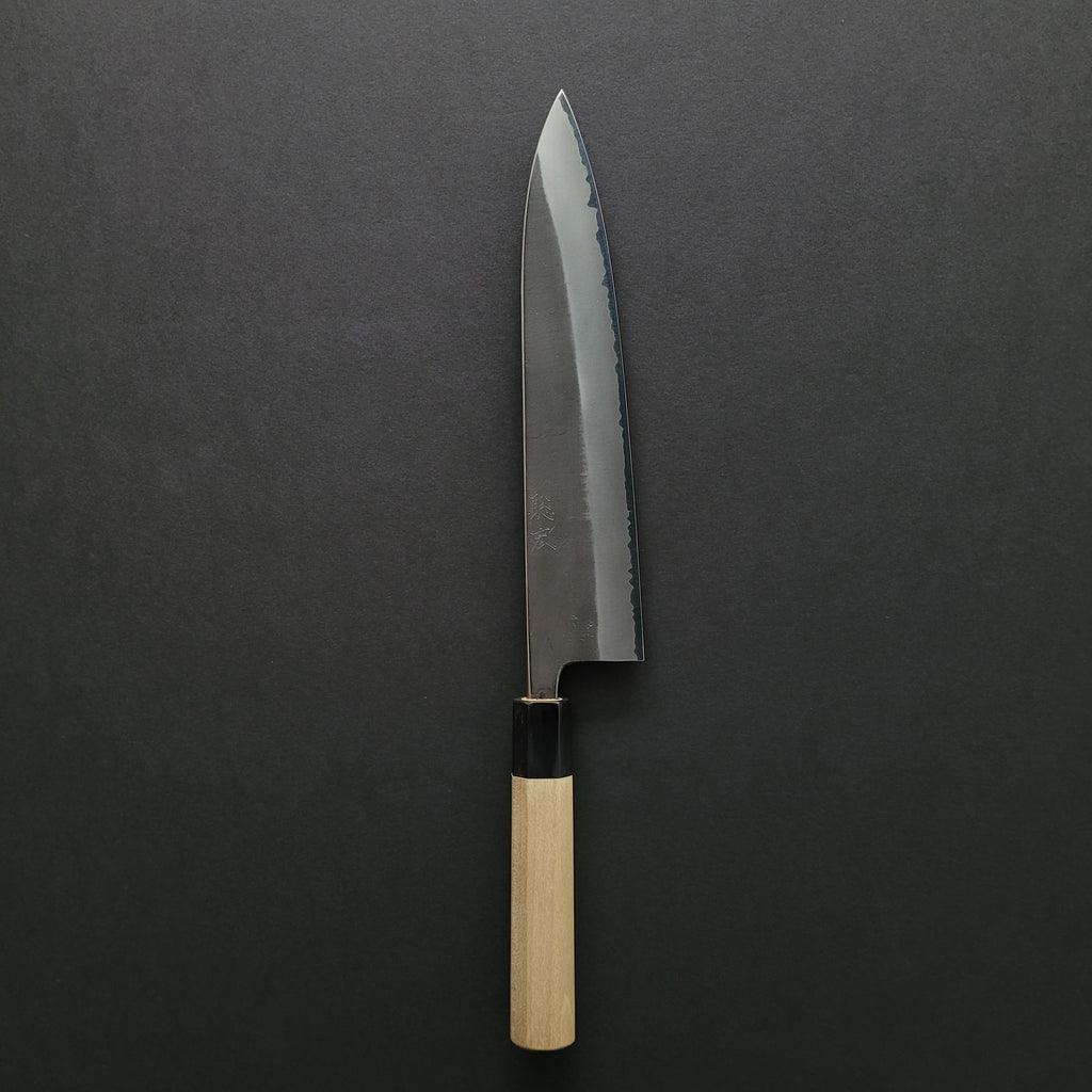 Kaneshige Blue #2 Stainless Clad Kurouchi Gyuto 240mm Cherry Wood 