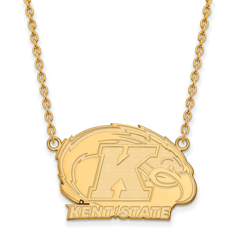 Kent State Golden Flashes Large Pendant w/Necklace