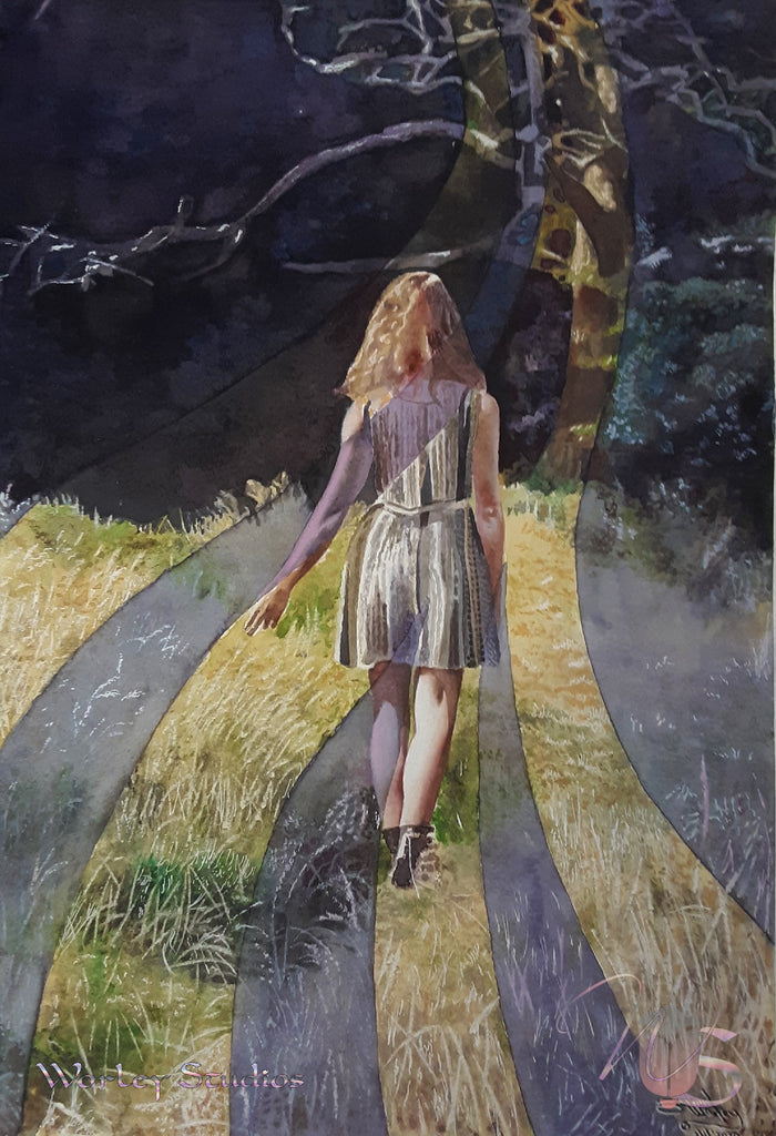 Into the Woods watercolor, an artists inspired journey to find a style that speaks