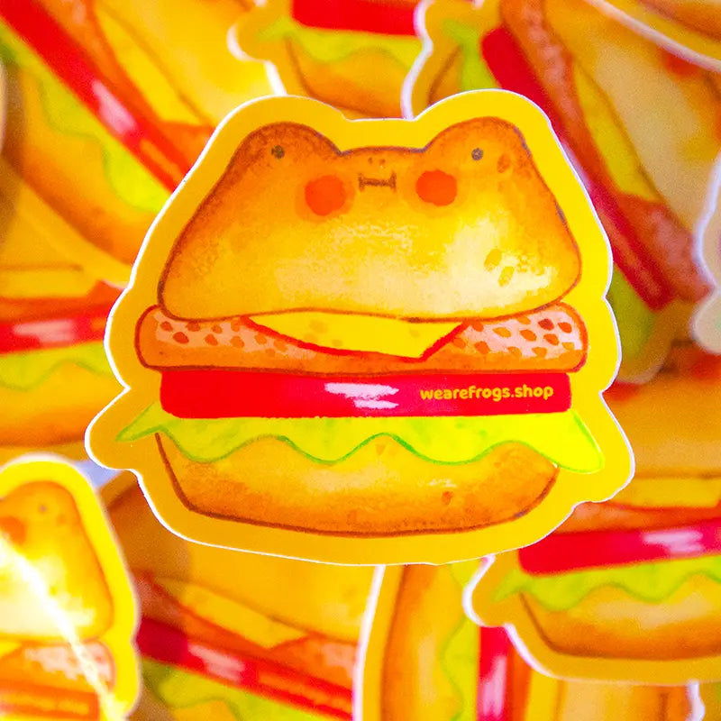Frog Burger Sticker