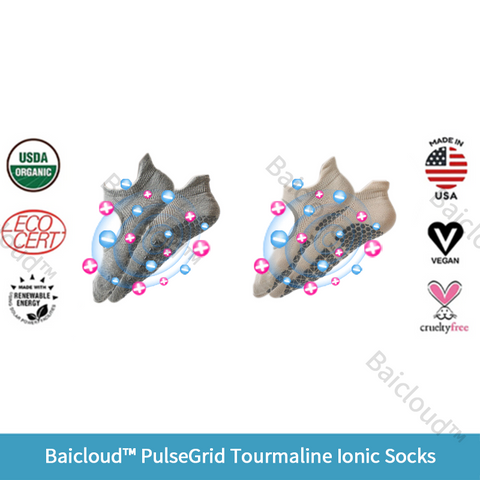 Baicloud™ PulseGrid Tourmaline Ionic Socks