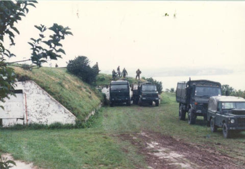NZ Army trucks on North Head Maungauika