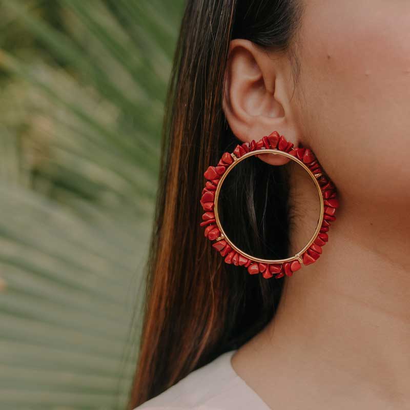 Red Hoop Earring Lasercut Perspex, Translucent Red - Etsy