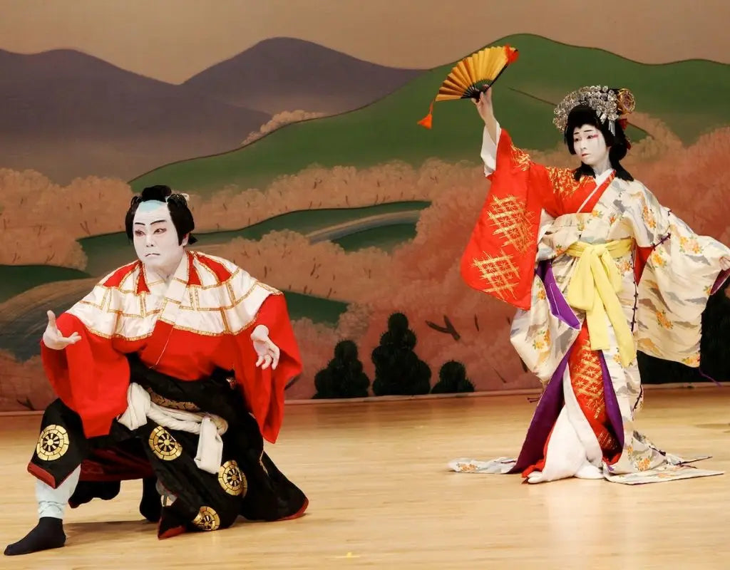 Japanische Fächer im Kabuki Theater