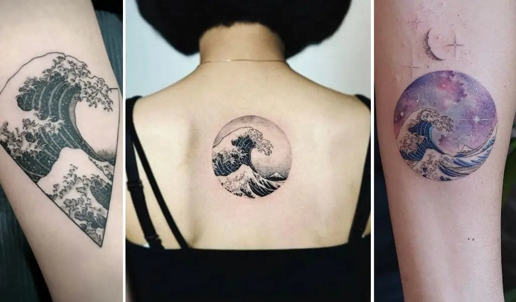japanisches Tattoo Die große Welle von Kanagawa