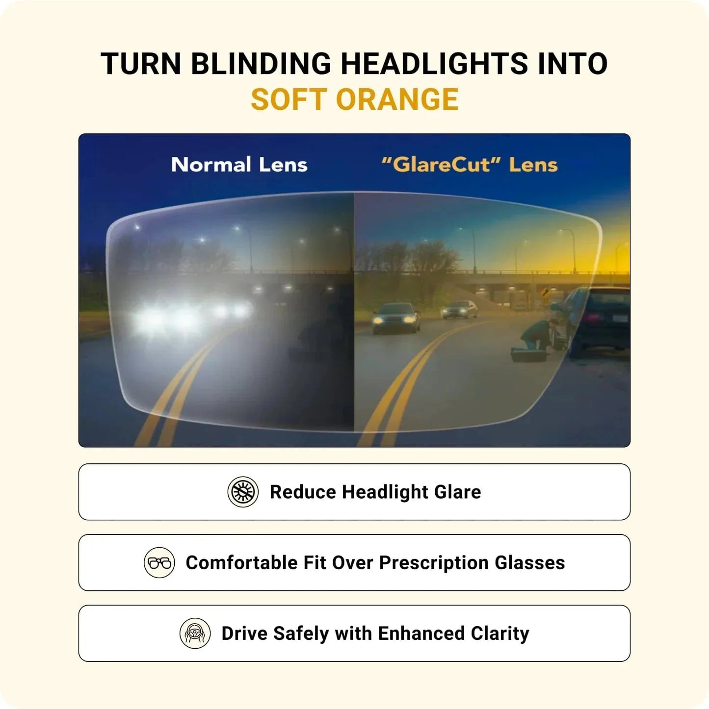 Headlight Glasses - Night Driving Glasses for Glare-Free Vision - Image 10