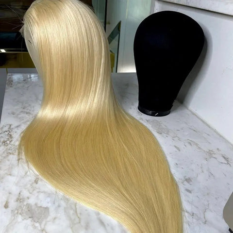 13x4 Lace Front 613 Blonde Straight Virgin Human Hair Wig