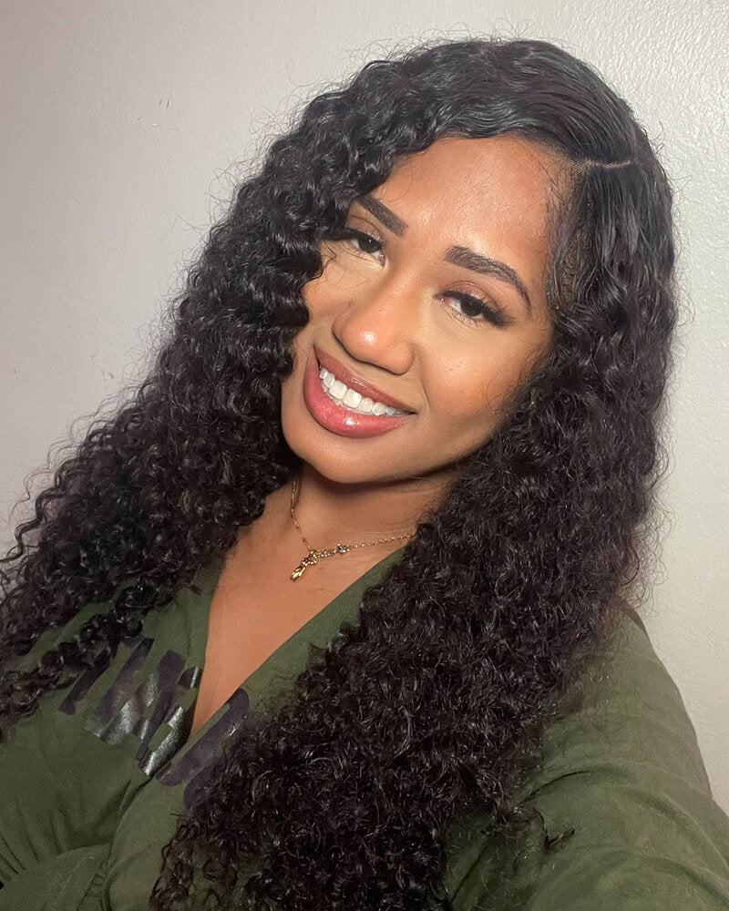 Deep wave closure wig