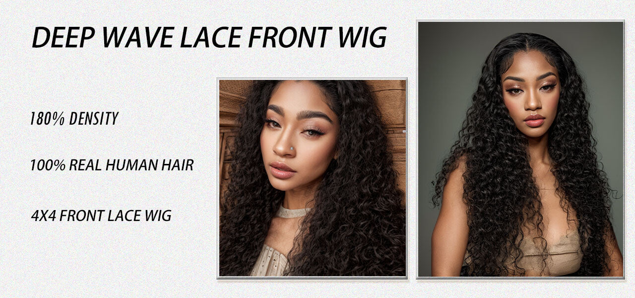 Charmanty High Volume Deep Wave Lace Front Wig