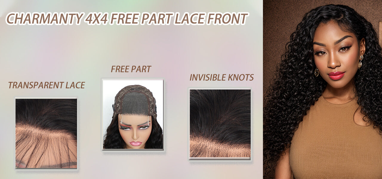 Multiple Hairstyles with 4X4 Free Part Lace