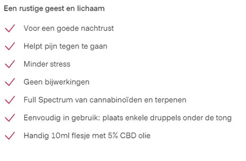 cbd olie voordelen