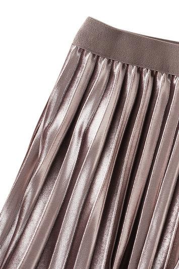 Reversible Two-way Pleated Midi Skirt