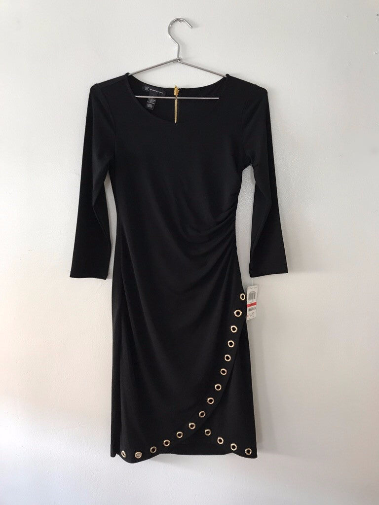 black and gold jersey dress