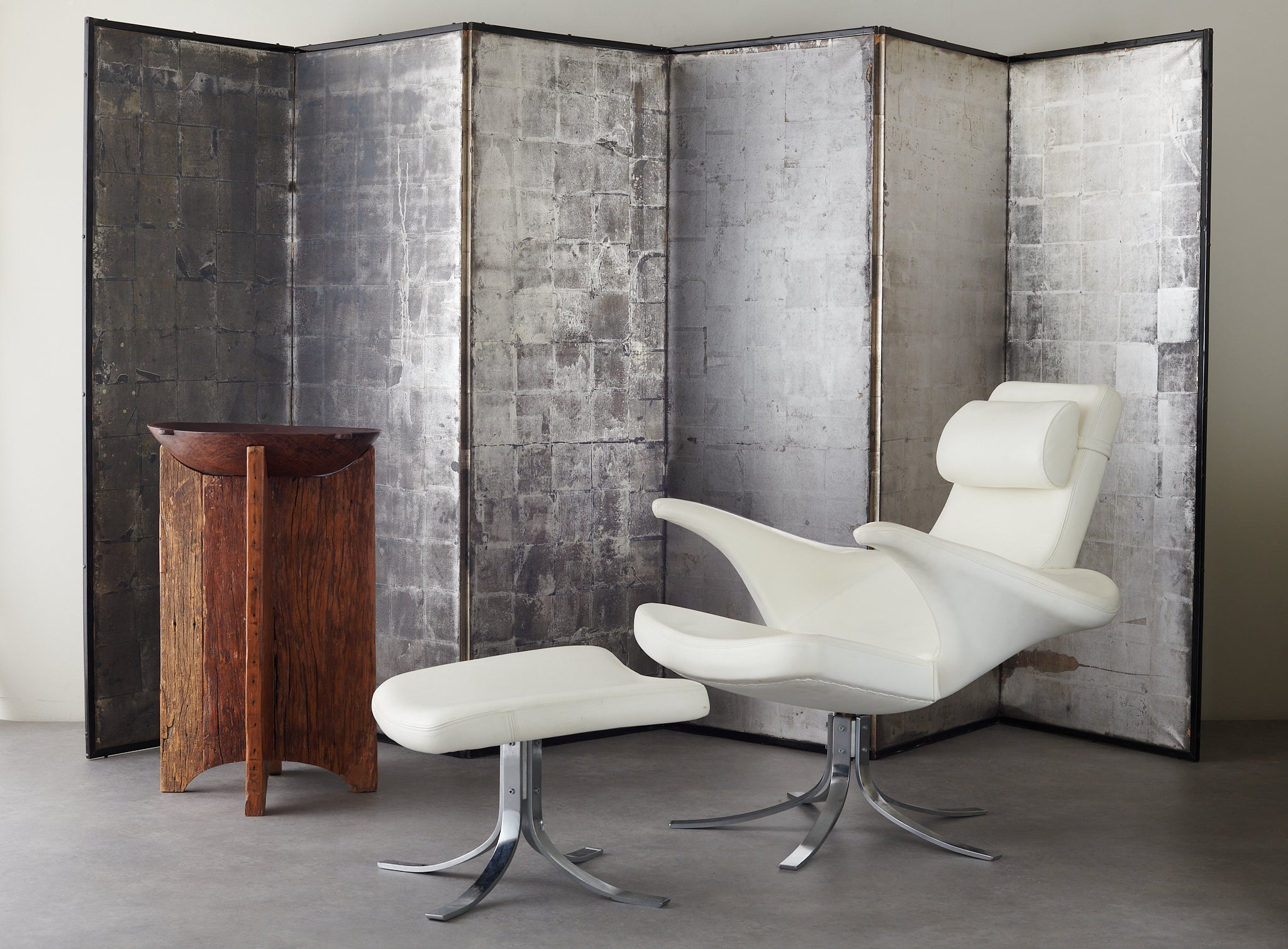 SEAGULL CHAIR AND OTTOMAN BY G STA BERG AND STENERIK ERIKSSON