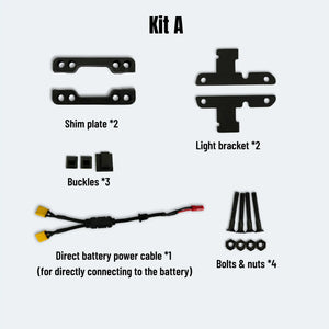 Underdeck Cavalry Headlight Relocation Kit - OMW Boards