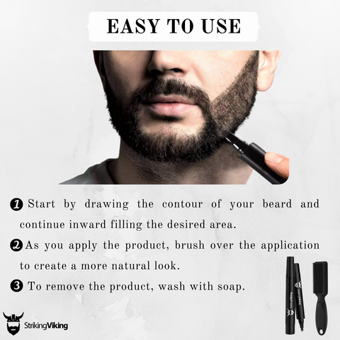 how to use beard filler pencil