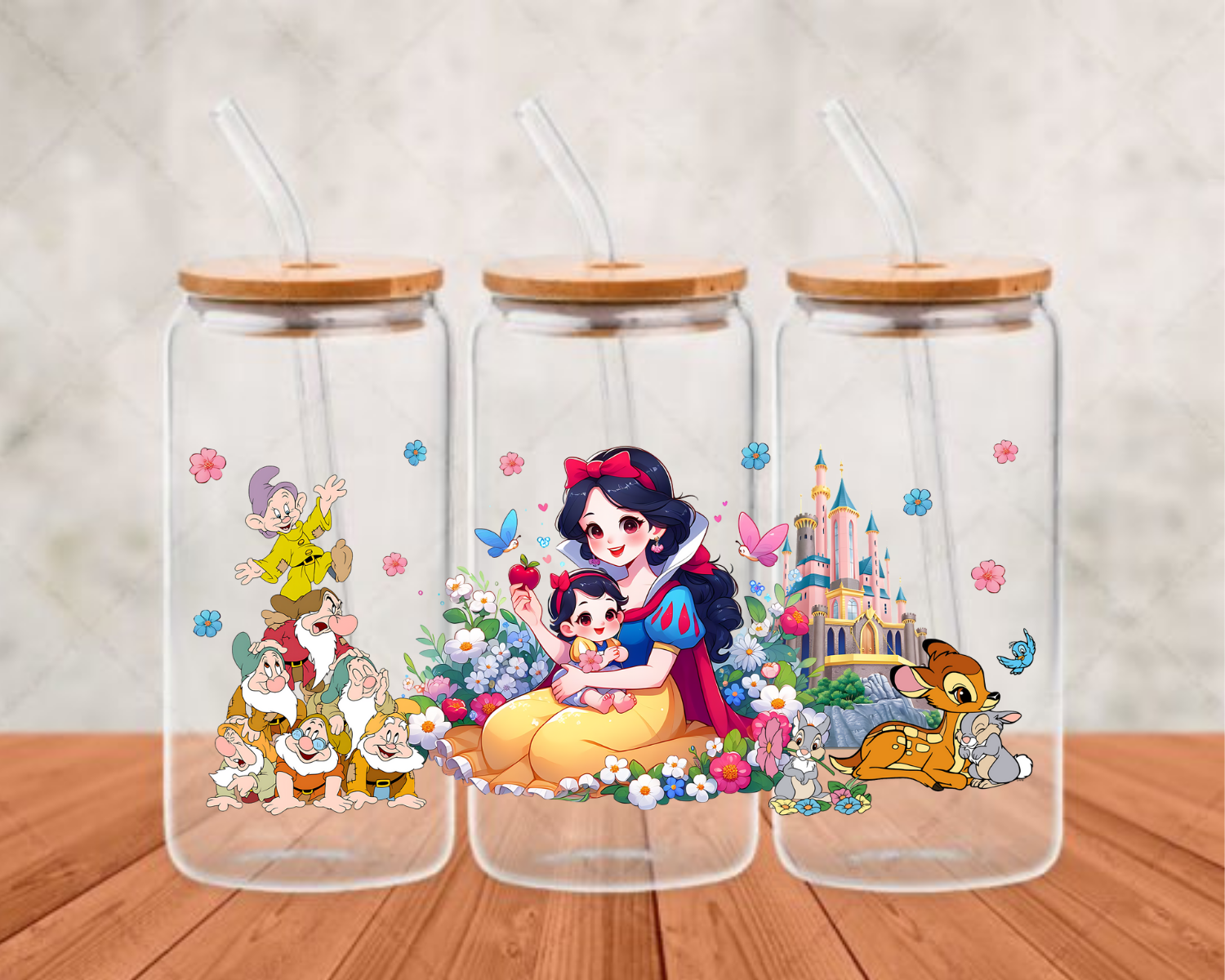 mother Snow White UV- DTF Adhesive cup wrap