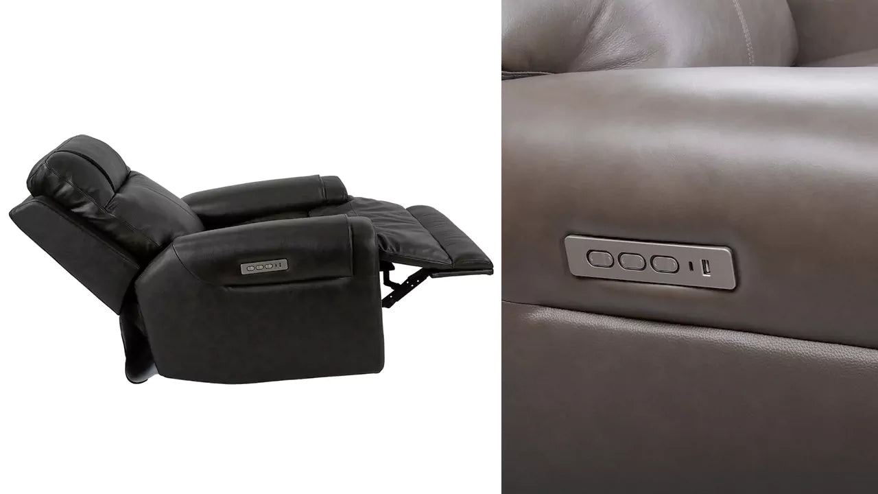 Power Reclining Sofa with usb charging ports