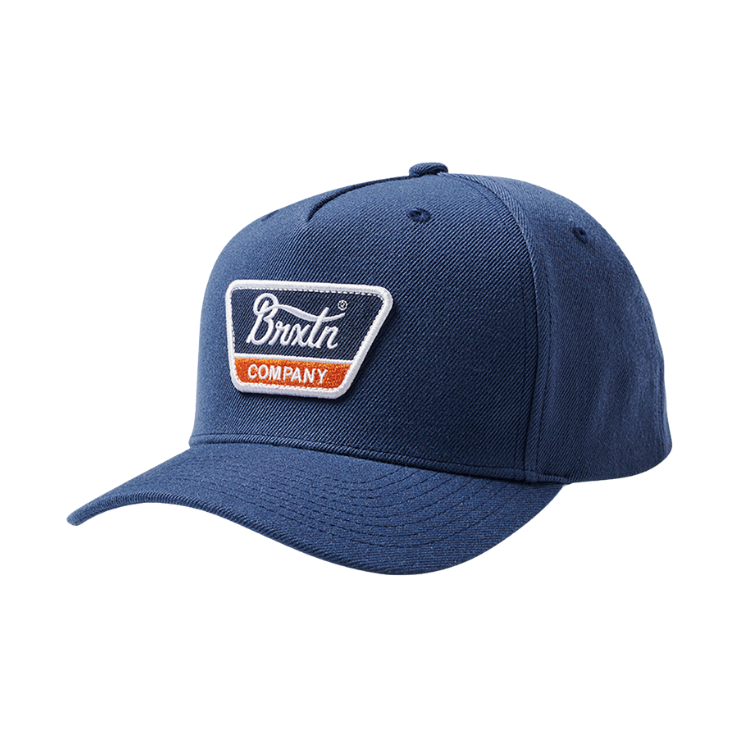 Brixton Linwood C MP Snapback - Flint Stone Blue/Navy/Orange