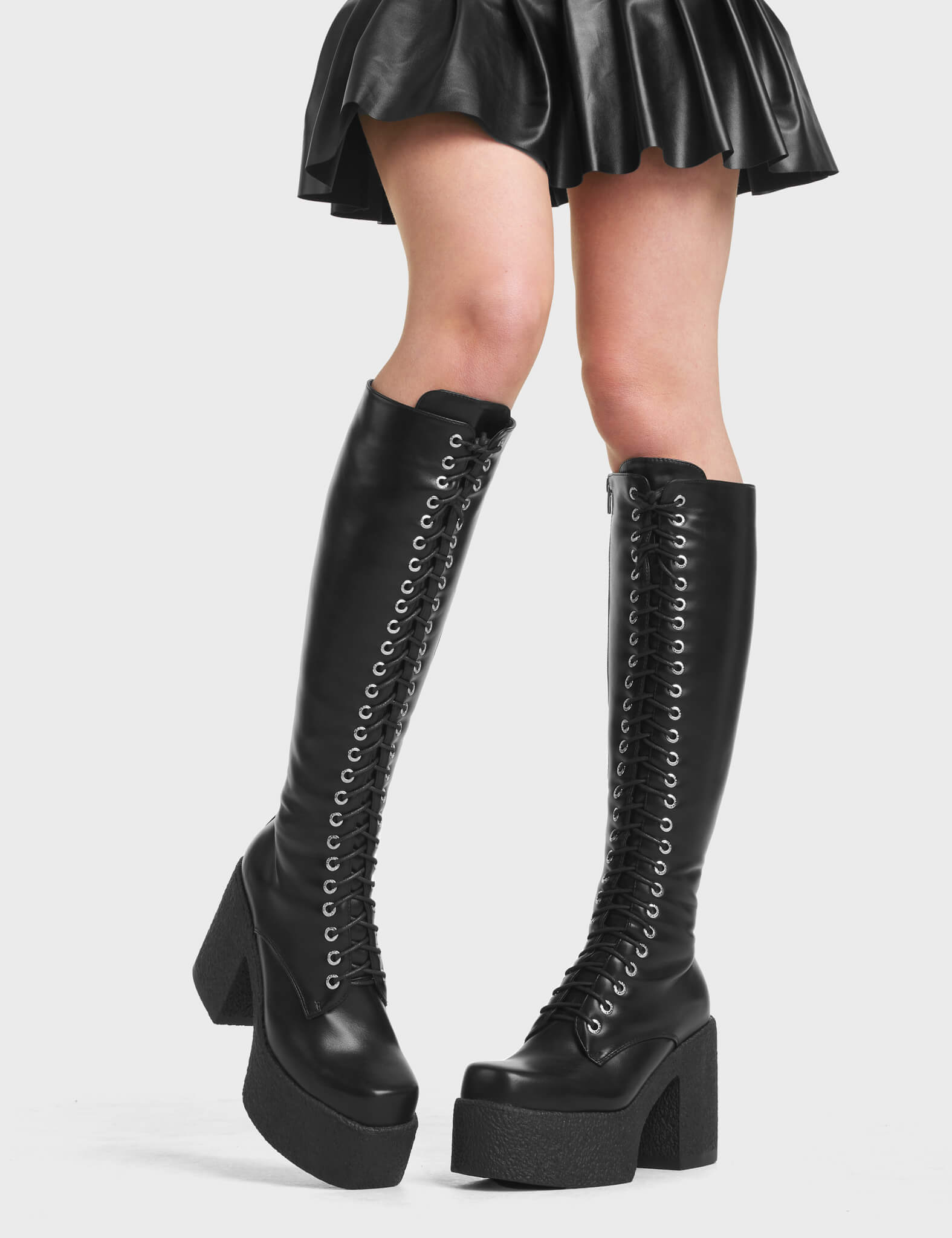 On Smoke Platform Knee High Boots 1