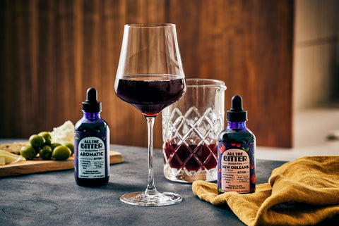 non-alcoholic red wine with bitters