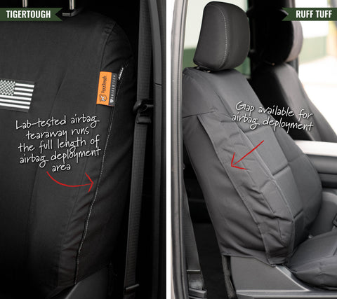 Airbag safety with Ruff Tuff and TigerTough seat covers