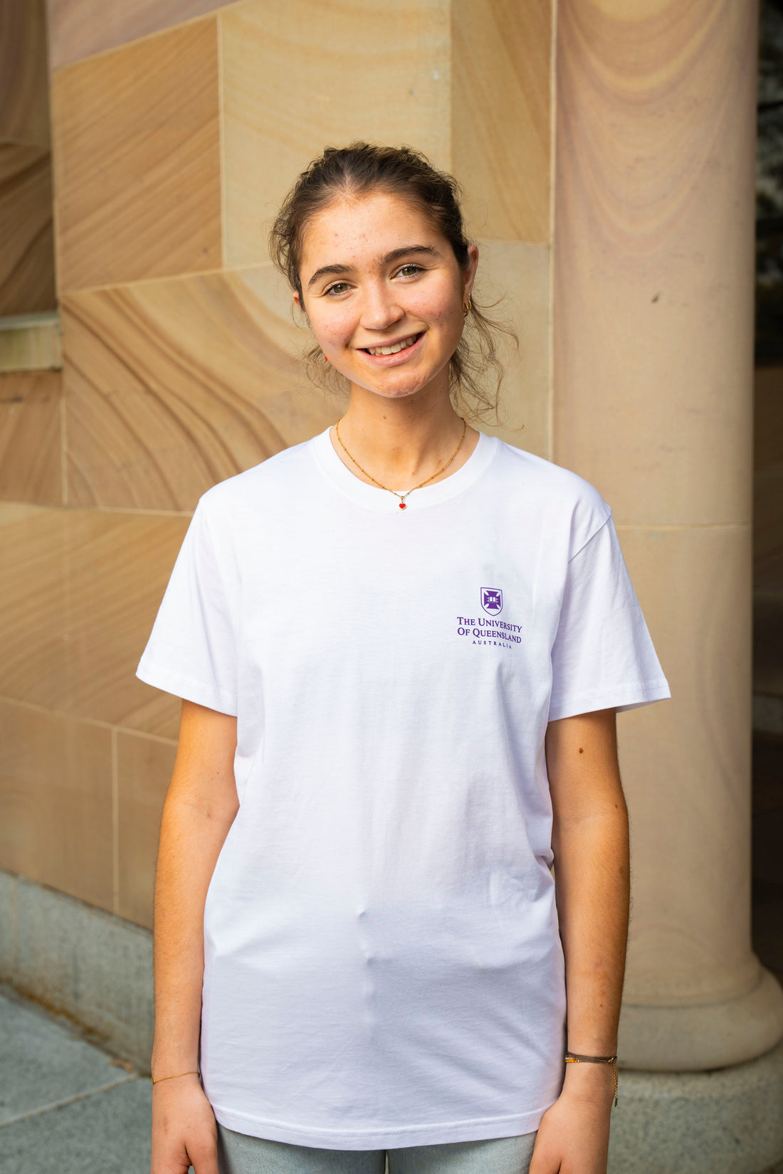 UQ Shield Unisex Tee - Grey/Purple - Big Logo – UQ Shop